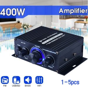 Amplifiers Home Digital Amplifiers Hifi Stereo Audio Power Amplifier 200W+200W Dual Channel Power Amp 125x75x40mm 12pcs