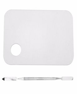 Akryl Makeup Mixing Palette Nail Art Gel Palette Plate Knife With Spatula Makeup Foundation Color Blending Tool3050573