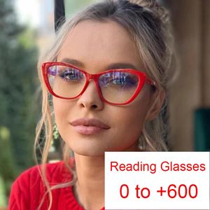 Retro Cat Eye Blue Filter Grownse Antiegsales Antieglasses Bifocal 0 ~ 6,0 Diopter Selders Phone Computer Gceles 240416