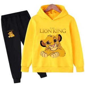 Zestawy odzieży Dziecięce Lion Track Zestaw z kapturem Top i spodnie Sportswear Boys and Girl