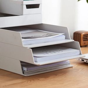 A4 Paper Organizer Dokument Kunststoff Fall Office Tabelle Schreibtisch Speicher Superposition Fülldatei Box Großhandel