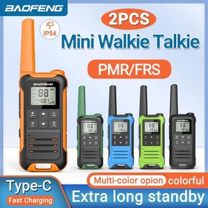 Walkie Talkie 2pcs baofeng f22 mini-alcance de longo alcance Tipo Charger Charger PMR 446 FRS Rádios portáteis de duas vias para acampar