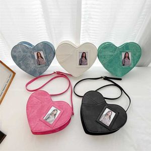 Love Bags Bag Womens Trendy 2024 Fashionable Niche Shoulder Bag Casual Peach Heart Crossbody