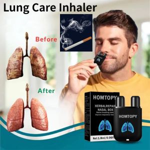 Antiperspiranter Lung Care Inhalator Nasal Inhalator Lever Cleansing Herbal Repair Nasal Box Snabb naturlig långvarig nasal inhalatorer Stickrökning