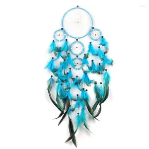 Dekorativa figurer Dream Catcher Handgjorda retro Vind Chime Bohemian Feather Hanging Ornament rum sovrum väggdekor hem dekoration gåvor