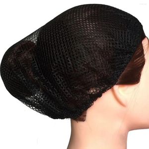 Berets Mesh Caps Sleeping Free Size Elastic Black Head Covers Hair Net For Home Kitchen Cooking