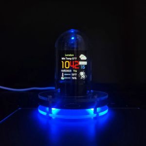 Часы RGB Nixie Tube Clock Smart WiFi сетевой светодиодный светодиодный свет -экранинг