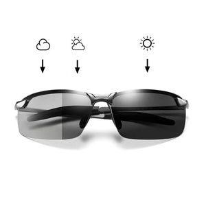 Óculos de sol Pochromic Men polarizou os óculos de camaleões de chameleon masculino Male