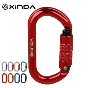 Accessories Xinda Otype Lock Automatic Safety Master Carabiner Multicolor 5500lbs Crossing Hook Climbing Rock Mountaineer Equipment