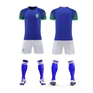 Maglie da calcio da uomo trackuit da uomo 22-23 Brasile in trasferta nazionale di calcio di calcio Set di abbigliamento per bambini adt Dimensione da 14-2xl Drop Delivery SP OTWJC