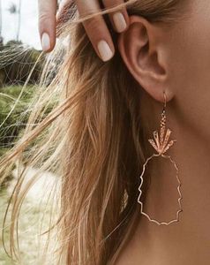 Bohemian Geometric Rosegold Pineapple Drop Earring Perice Dingle Earrings for Women Fashion Jewelry Accessories6652879