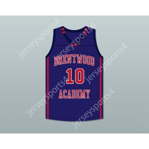 Custom Blue Darius Garland 10 Brentwood Academy Eagles Dark Basketball Jersey Top Top S-6xl