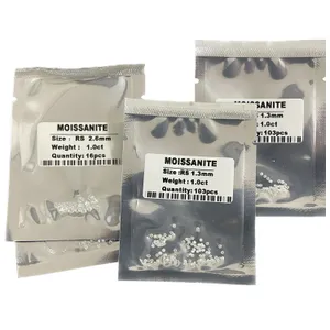 Lotusmaple 1,0 mm bis 2,9 mm hochwertiger Nahkampf Moissanit Lose kleiner Steintest positive D -Farbe Runde Brilliant Das Gewicht pro Pack ist 1 Karat atemberaubender Labor Diamant