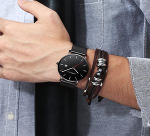 2020 Crrju New Arrivic Silm Men Sports Watchesビジネス防水シンプルな腕時計