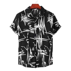 Camisas casuais masculinas camisa havaiana Homem camisetas de algodão Camiseta de alta qualidade Homens masculinos de roupas de luxo de moda de moda