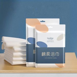 수건 5pcs/lot Hotel이 두껍게하는 일회용 타월 성인 페이스 목욕 수건 필수 목욕 휴대용 여행 캠핑 야외 액세서리