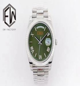 2022 New EW Factory Men 40mm Watch 2836自動機械ムーブメント904L Sapphire Roman Numerals Wristwatch Montre de Luxe3782247