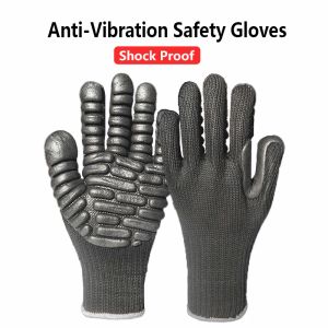 Handskar som arbetar handskar med naturlig skummad latex vadderad anti -vibrationschock påverkar säkerhetshandskar för handskyddskonstruktion