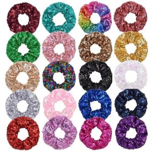 Glitter Girls Scrunchie Elastyczne ręcznie robione wielokolorowe kucyk do włosów Ponytail Pasmak na głowę Accessorie