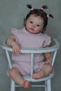 Lalki npk 46 cm nowonarodzona dziewczynka Reborn Doll Meadow miękka przyludnia ciało referze się miękka skóra touch 3D z widzialnymi żyłami sztuka lalka