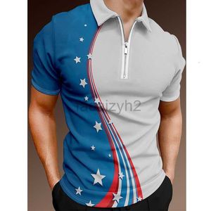 Men's Plus Tees & Polos Summer new men's polo shirt, men's casual short sleeved lapel T-shirt, 3D printed short sleeved top T Shirts tops