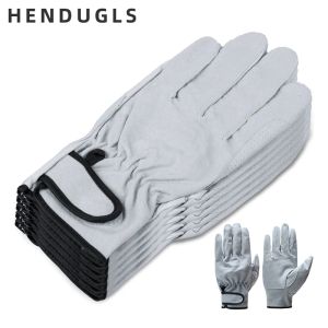 Luvas Hendugls 5pcs Marca Hot Sale Hot Set Work Work Luvas Ultrathin Microfiber Leather Safety Glove Wholesale Frete grátis 320