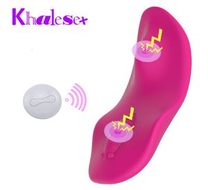 Khalesex Clitoral Estimulador de controle remoto sem fio Panty Vibrador vestível Vibrador invisível ovo vibratório Brinquedos sexuais adultos para mulheres Y2002881944
