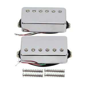 Accessori Fleor Ceramic LP Guitarle Electric Humbucker Pickup Neck / Bridge Pickup Chrome 4wires