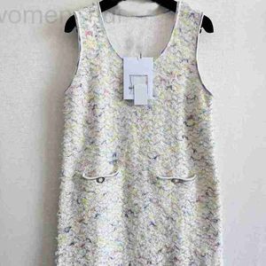 Basic & Casual Dresses designer 24 Summer New Product Small Fragrant Wind Colorful Knitted Sleeveless Dress CUF2