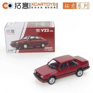 Diecast Model Cars XCARTOYS 1/64 Volkswagen Jetta Deep Red Car Alloy Toy Car Die Cast Metal Model Childrens Christmas Gift ToyL2405