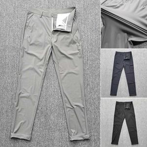 Erkekler Pantolon Erkek İlkbahar ve Yaz için Uzun Pantolon Ultra-İnce Ticari Kilo Kaybı Y240506