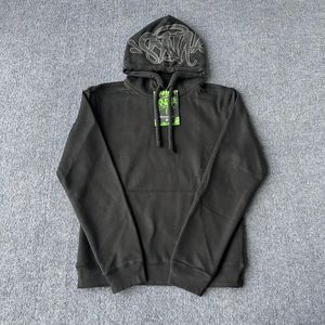 Modemärke klädtrakten bomull svarta hoodies långa byxor hip hop unga män kvinnor sport hoodies streetwear pullover tops 240429