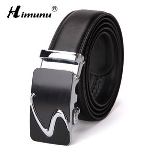 Himunu Fashion Enuine Leather Man Belt أحزمة عالية الجودة من الرجال الجينز التلقائي الجينز الحزام 233J