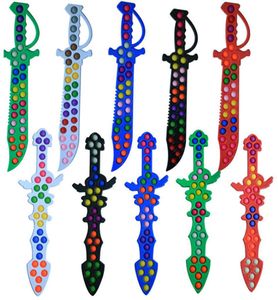 56 cm jätte stora leksaker Push Bubble Katana Sword Shape Party Favor Sensory Puzzles Per Bubbles Silicone Board Game Education Toy Big Size7629991