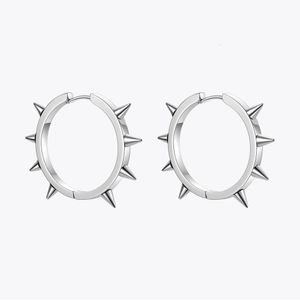 ENFashion Spike HOOP Brincho de aço inoxidável Brincos de argola de cor de prata Pendientes Mujer Jewelry Party E2221368 240430