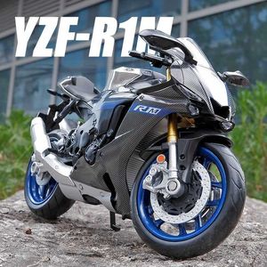 ダイキャストモデルカー1ヤマハYZF-R1M 60周年記念モーターサイクルモデル玩具カーシリーズカーサスペンションオフロードカーおもちゃcarl2405