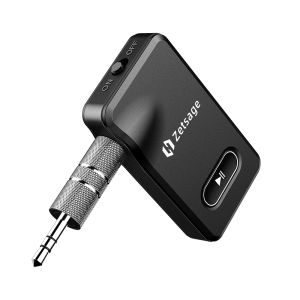 Kit Zestage BH129 Bluetooth Audio Receiver V5.0 Wireless Adapter CVC6.0 Noise Cancelling Mic Handsfree Calling Dual Link for Car