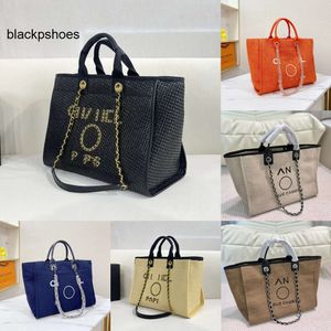 Chanellly Cchanel Chanelllies Tote Beach أكبر CC حقائب التسوق CC العمل CF Deauville Pack Women Women Handbag Travel Holiday Canvas Nylon Handbags Books