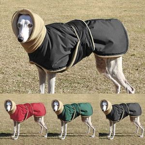 Vestuário para cães super quente jaqueta de roupas de cachorro, colete grande a água e animal de estimação grosso com um colarinho para caçar cães pastores H240506