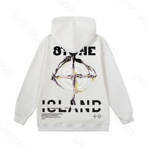 Island Men Europen Fashion Hoodie Sweatshirts Stone Par Style Loogo Logo Print Mönster Löst överdimensionerad Cotton Casual Hip-Hop Hoodies Pullover 03