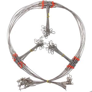 Торговая линия Shaddock 24pcsbagsbagsbagnemansale Steel Fishing Wire Rigs трассировки с поворотными снимками бусин