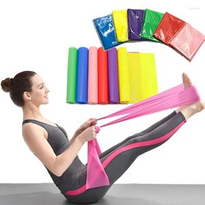 Bandas de resistência Yoga Pilates Band Exercício Treinamento de Fitness Elastic Rubber 150cm Ginásio natural