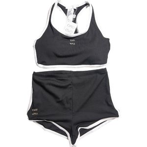 Enkel tank top strand baddräkt kvinnor sexig bikini klassisk sport väst grop randig sommarstrand baddräkt