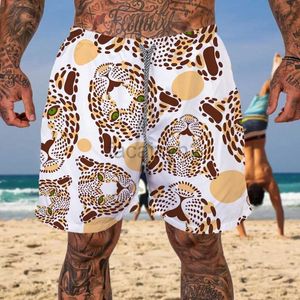 Men's Plus Size Shorts New men's beach pants 3D printed Hawaii leisure straight tube summer micro elastic men's swimming shorts