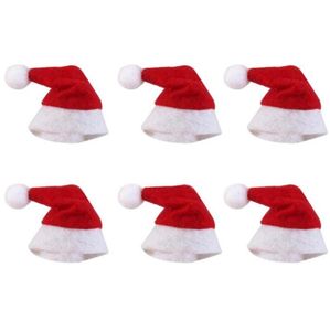 Mini chapéu de natal Papai Noel Hat de Xmas Lollipop Hat mini Presente de casamento Caps criativos Árvore de Natal Decoração