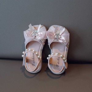 Sandalen Mädchen Sandalen Sommer Kinder Baby Spitzenschuhn Strasskrone Prinzessin Kinder rosa Tanz Performance Schuhe Peep-Toe Beach Sandalen Sandalen