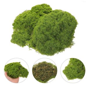 Dekorative Blumen 5 Stcs Moos Haut Block Fairy Garden Kit Faux Mossy Decor Micro Landschaft Gefälschte Steine künstliches Grün imitiert