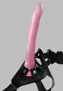 Nuovo 21035mm Realistic Jelly Dildo Cabharness Strapons False Penis Pantaloni Pants Sex Game Strap sui giocattoli sessuali di Dildos per lesbiche o gay Y27797125