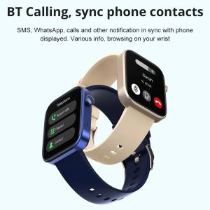 RELISTA NOVA VOZ P71 CHAMADA DE VOZ SMARTWATCH MENINO Monitoramento de saúde IP68 Notificações inteligentes à prova d'água Voice Women Women Smart Watch Watch