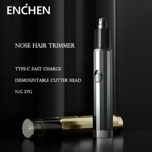Enchen Electric Nose Hair Trimmer EN001 är lämplig för män och kvinnor uppladdningsbart näshårborttagning Aluminiumlegering Matte lätt att rengöra 240429